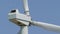 Windmill power generator against sky. Close up