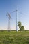 Windmill and powerlines