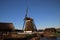 Windmill at the river Rotte in zevenhuizen named eendragtsmolen in the Netherlands