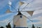 Windmill sails in action for milling wheat