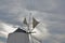 Windmill sails in action for milling wheat