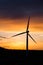 Windmill silhouette at sunset