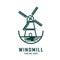 windmill simple logo design template line style design