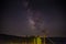 Windmill under night stars