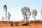 Windmill water pump, desert Australia