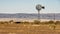 Windmill and water storage tank along Highway 90 just outside of Marfa, Texas.