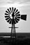 Windmill Waterpump in black and white