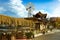 Windmill with white propeller. Bali, Crete, Greece