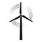 Windmill, Wind eco energy icon. Rotating windmill vector illustration