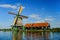 Windmill on Zaan river at Zaanse Schans