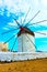 Windmilll in Mykonos Island