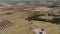 Windmills of Alcazar de San Juan perspective from drone.