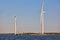 Windmills in the baltic sea. Renewable clean and green energy