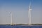 Windmills in the baltic sea. Renewable clean and green energy. Alternative