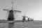 Windmills close to Rotedam Netherlands.