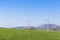 Windmills in a countryside of Andalusia, Spain.