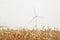 Windmills for electric power production on a cloudy day