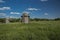 windmills in the green field