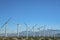 Windmills or high wind turbines that generates renewable electricity