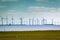 Windmills at the lake called IJsselmeer