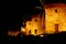 The Windmills of Mandraki Harbor at night