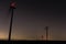 Windmills with milkyway and stars in southern spain