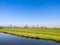 Windmills in Netherlands near Amstrdam, Dutch countryside