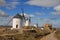 Windmills on the plains of La Mancha, Spain