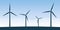 Windmills silhouette wind power energy concept