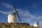 Windmills in Spain, La Mancha, famous Don Quijote