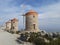 Windmills And St. Nicholas Fortess, Rhodes, Greece 01