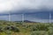 Windmills in storm