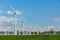 Windmills on the wheat field