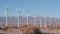 Windmills on wind farm, wind mill energy generators. Desert windfarm, USA.