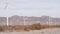 Windmills on wind farm, wind mill energy generators. Desert windfarm, USA.