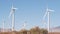 Windmills on wind farm, wind mill energy generators. Desert windfarm, USA.