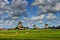 Windmills of Zaanse Schans in Zaandem, Holland.