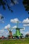 Windmills of Zaanse Schans in Zaandem, Holland.