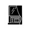 Window air conditioner black glyph icon