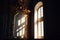 Window baroque light castle. Generate Ai
