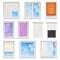 Window Blinds Colored Flat Set