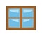 Window cartoon vector symbol icon design.