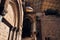 Window of cenacle building, city of Jerusalem Israel