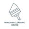 Window cleaning device vector line icon, linear concept, outline sign, symbol