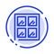 Window, Construction, Building Blue Dotted Line Line Icon