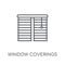 Window coverings linear icon. Modern outline Window coverings lo