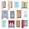 Window curtains, draperies, blinds. Home interior