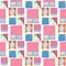 Window curtains seamless pattern background room blinds jalousie for house or creative home interior vector illustration