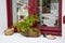 Window decorated with Geranium flowers at a Provence France