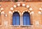 Window details of House of the Merchants, Verona